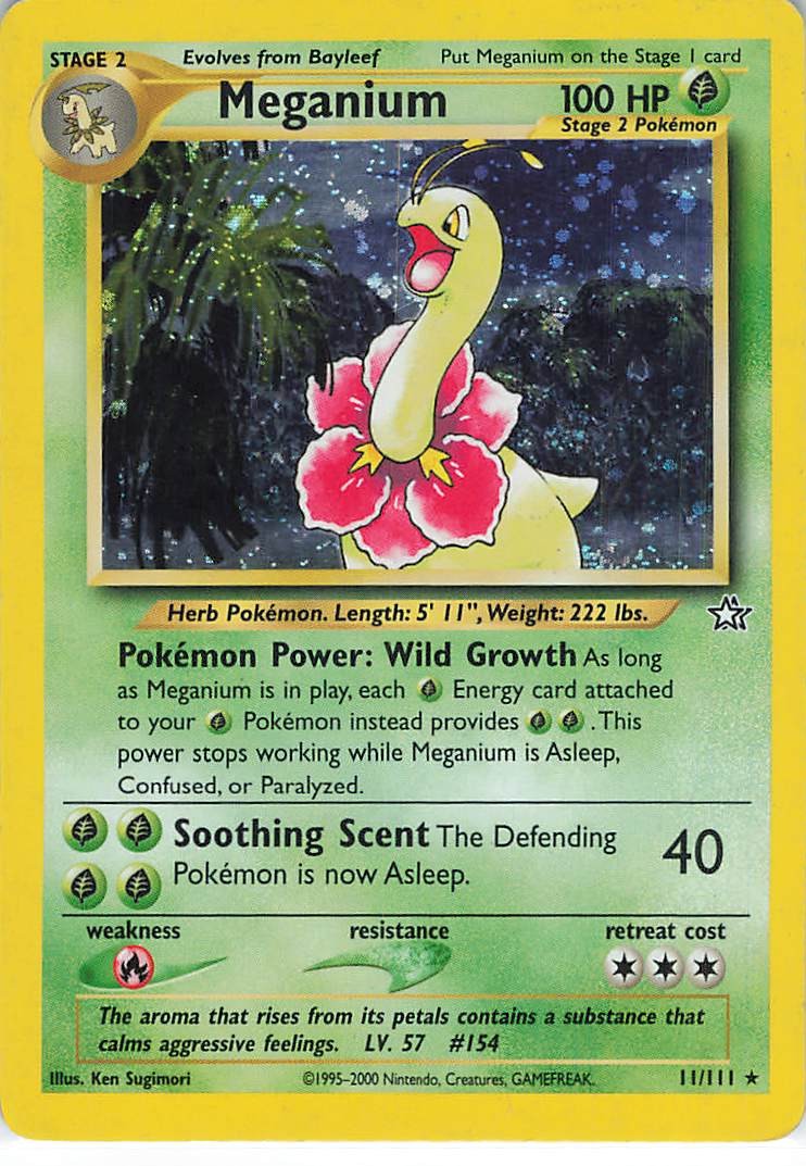 Meganium (11) Unlimited Holo Holo Rare Neo Genesis 011/111 NM
