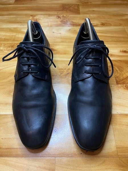 Men Bugatti Heels Black Leather 42 #6ANM