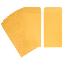 ESSENTIAL 7 100 Piece Cash Envelopes 3.5" x 6.5" with Gummed Flap