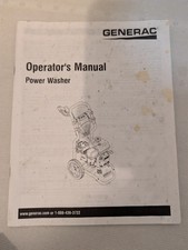Generac Power Washer Owners Manual Only