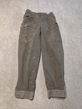 Swedish Army Pants Mens 31x32 Military Cargo Trousers Wool Vintage 40s WW2 WWII