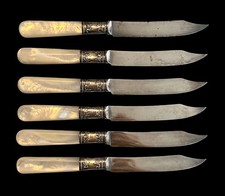 Antico set di 6 coltelli da frutta Landers Frary & Clark Aetna Works