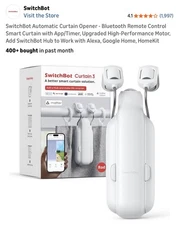 SwitchBot Automatic Curtain Opener - Bluetooth Remote Control Smart Curtain