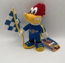 Vintage NEW Team Woody NASCAR Plush Toy Woody Woodpecker 1999 Stuffins