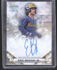 2023 Bowman Sterling Prospect Wave Refractor /125 Eric Brown Jr #PA-EB Auto