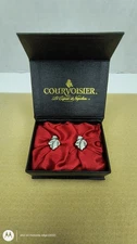 Courvoisier Cognac Logo Cufflinks in Silver Tone 