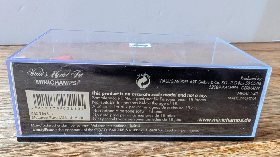 MINICHAMPS 1/43 F1 McLAREN FORD M23 HUNT 1976 - Photo 4/4