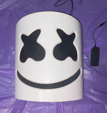Marshmello LED Light-Up Mask, White/Black Plastic, One Size