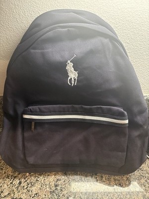 Polo Ralph Lauren Navy Canvas Backpack Big Pony Logo   New