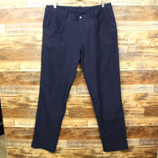 Lululemon ABC Pants Mens Size 36 x 32 Navy Warpstreme Slim Flat Front