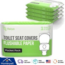 Elegant 50-Pack Biodegradable Toilet Seat Cover - Ideal for Public Restrooms
