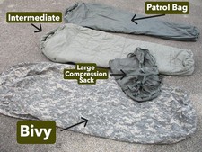 USGI Army Military 4-Piece Modular Sleep System MSS ACU Sleeping Bag Set