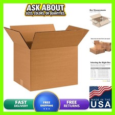 Partners Brand PHD161212DW Double Wall Boxes 16L x 12W x 12H Kraft 15 Pack 