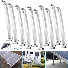 14“-27“ Adjustable Solar Panel Tilt Mount Brackets Kit Ground Roof Boat Mounting
