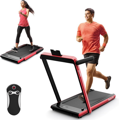 2 in 1 Folding Under Desk Treadmill with Bluetooth & Remote Control, 2.25HP