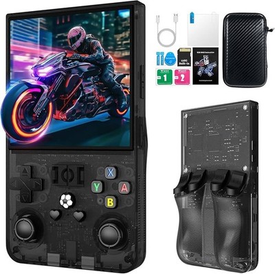 R36 Max Retro Handheld Spielkonsole 4'' IPS LinnuxSystem 64GB 18000+ Games