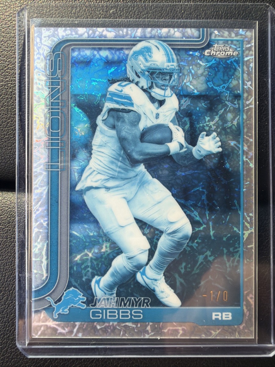 Topps Chrome NFL 2025 Jahmyr Gibbs Frozenfractor -1/0 | eBay
