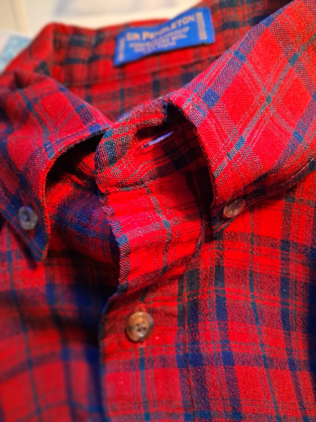 Pendleton Shirt Mans Sir Pendleton Authentic Math… - image 4