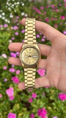 Seiko Men's Automatic Gold-Plated Watch Water Resistant 7528-0480