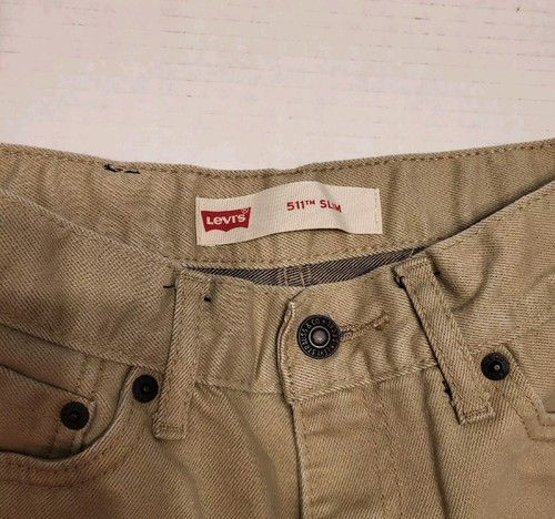 Levis Strauss Black Label Boys 511 Khakis Denim Jeans Size 14 Regular 27x27 - Picture 5 of 7