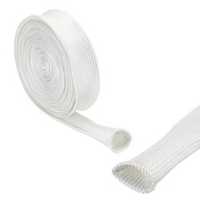 uxcell Insulation Braid Sleeving,3mm/0.12 Inch-5m/16 Feet High 3mm-5m, White