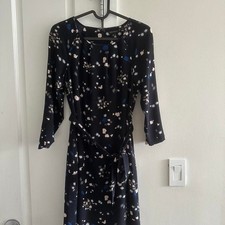 Ann-taylor Women's Navy and Black Dress