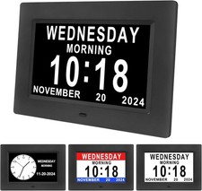 7-inch Digital Clock Large-screen digital clock designed for seniors,