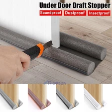 Under Door Bottom Seal Strip Stopper Adjustable Twin Door Draft Guard Soundproof