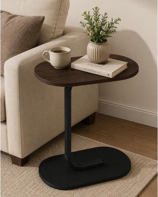 Kompakt Sofa Beistelltisch C-Form Beistelltisch Couchtisch Laptoptisch Wohnzimmer Schlafzimmer
