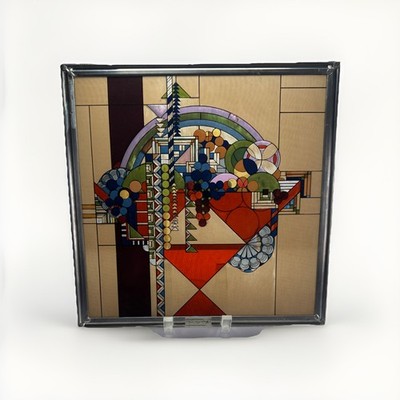 12'' Frank Lloyd Wright Stained Glass Sun Catcher Abstract May Basket Fruit Bowl