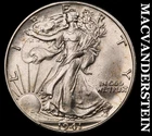 1941 Silver Walking Liberty Half Dollar - Scarce  High Grade  Lustrous  #K1366
