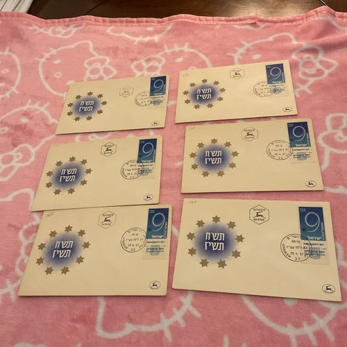 Israel-(-1957-)-Sc.#128-PROCLAMATION OF STATE ISRAEL-lot of 6-FDC’s-#8
