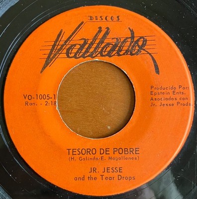 Little Jr. Jesse - Tesoro De Pobre/Besito Chiquito - Vallado 45 RPM Tejano Soul