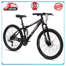 26 Inch Full Suspension Mountain Bike 21 Speed Shimano Gears Adult Bicycle