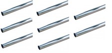 8 Radsnaps Radiator Pipe Covers 15mm x 202mm Oracstar Universal Plastic Chrome