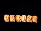 Lot Of 6 Hand Crafted Human Skull Skeleton Shaped Beads #02182602R — photo 5