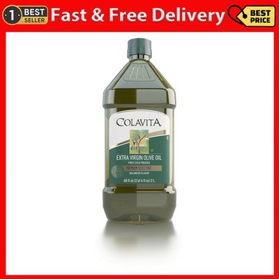 Premium Extra Virgin Olive Oil, 68oz First Cold Pressed, Ideal for Roasting & Dr