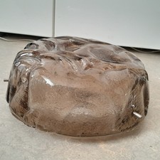 Plafoniera design vetro di Murano RZB vetro ghiaccio lampada da parete plafoniere Ø27 cm vintage