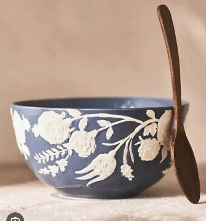 ANTHROPOLOGIE TURKUAZ KITCHEN POSY CERAMIC SERVING BOWL NEW!! | eBay