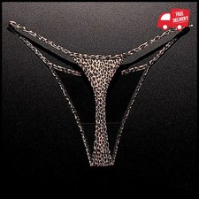 Leopard Print Thong Women Ice Silk Seamless Underwear One-piece Plus Size G-stri Leopard Print Thong Women Ice Silk Seamless Underwear One-piece Plus Size G-stri
