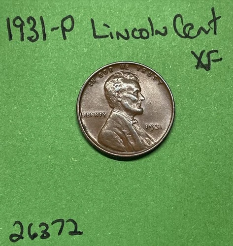 1931-P Lincoln Wheat Cent / Penny 1c Xf Extra Fine