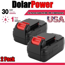 2Pack 18V NiCD Replacement Battery for Porter Cable PC18B 18-Volt Cordless Tools