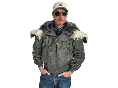 Vintage N-2B Flight Jacket Alpha Industries Style   USA Made Winter Parka Size M