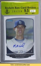 2013 Bowman Chrome Prospects Auto Matt Wisler #BCA-MWI Auto READ 2m4