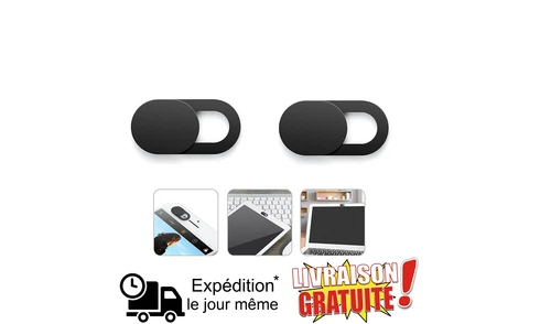 2 Cache webcam caméra protection privée anti-espion smartphone ordinateur portab
