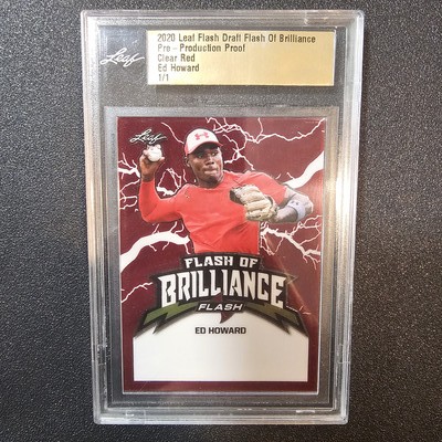 2020 Leaf Draft Ed Howard Flash of Brilliance Pre-Production Proof Clear Red 1/1