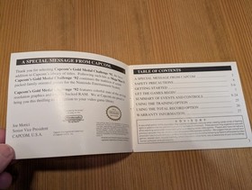 Capcom's Gold Medal Challenge '92 Instruction Booklet Manual Only (NES-GM-USA)