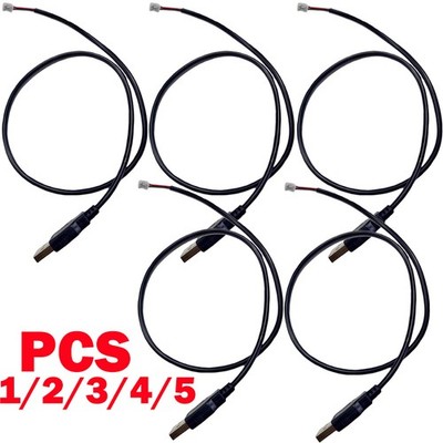 1/2/3/4/5Pcs USB Power Adpater Cable 50cm Length USB Cabel to PH 2.0 Connectors