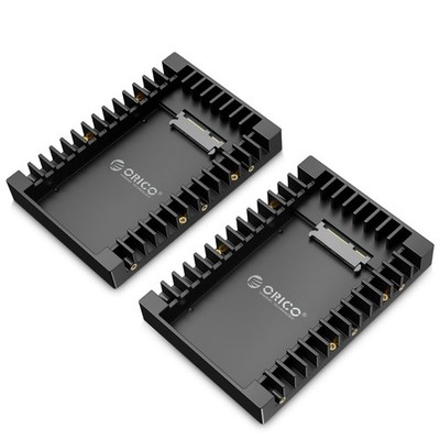 [2Packs] ORICO 2.5 SSD SATA to 3.5 Hard Drive Adapter Internal Black 