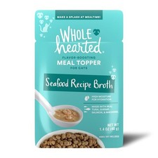 WholeHearted Seafood Recipe Broth Flavor-Boosting Wet Cat Meal 12 X 1.4 OZ
